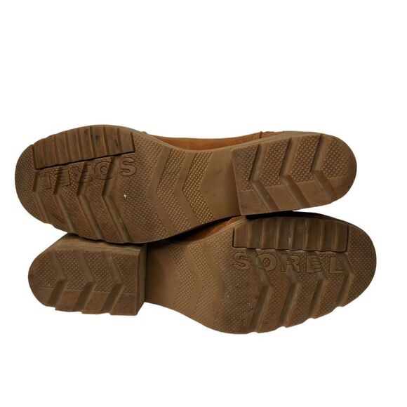 Sorel Cate Iced Tea Women’s Brown Leather Waterproof Ankle Boot Size 11 - Picture 7 of 11